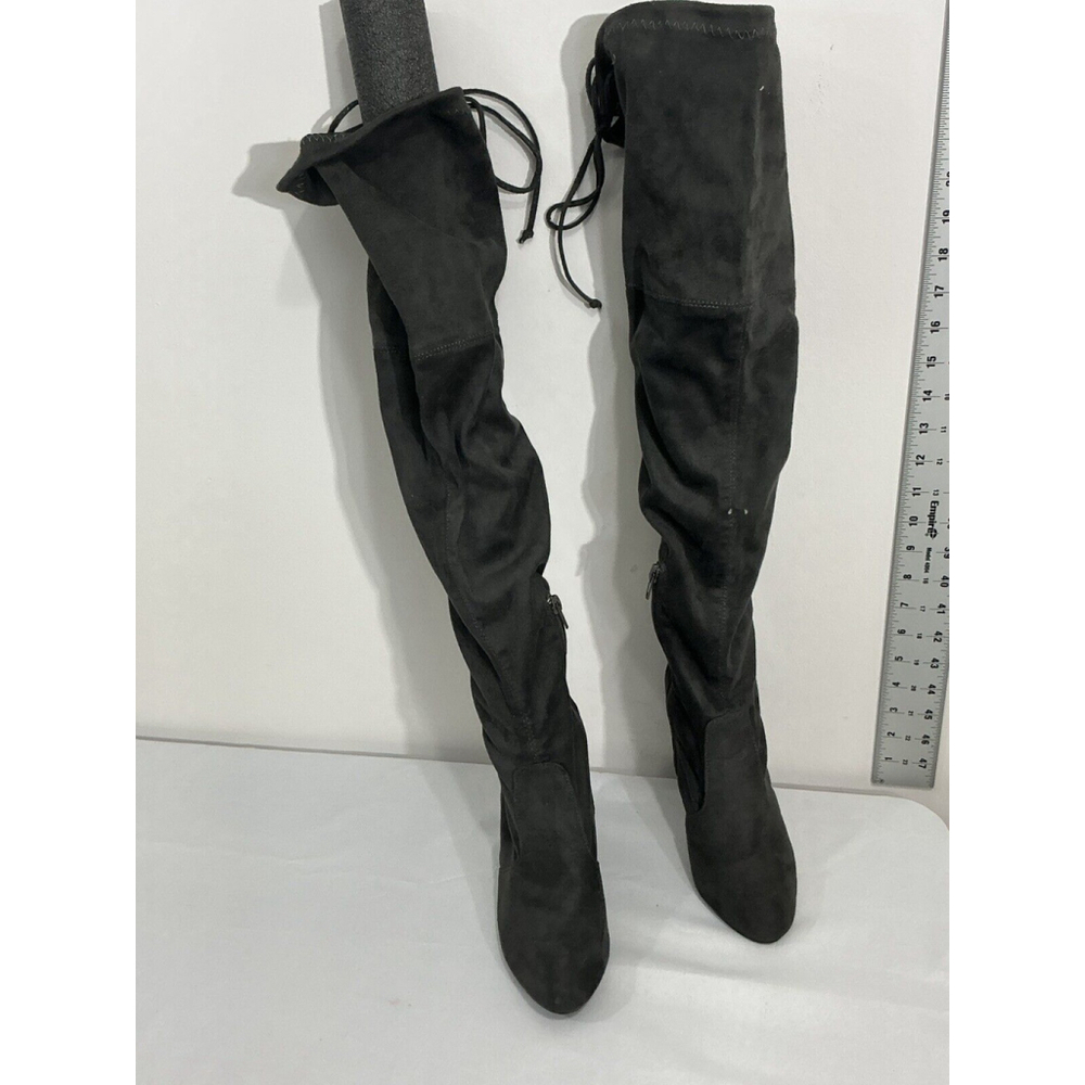 Womans No Doubt Rah6 Size 4 Otk Gray Pull On Heel Boots